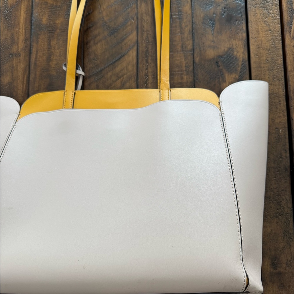Kate Spade Two-Tone Leather Tote — Light Tan and Mustard - Picture 6 of 16